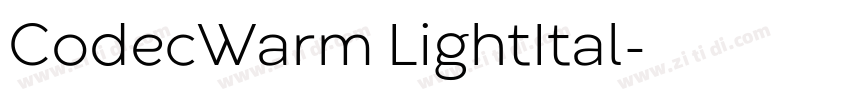 CodecWarm LightItal字体转换